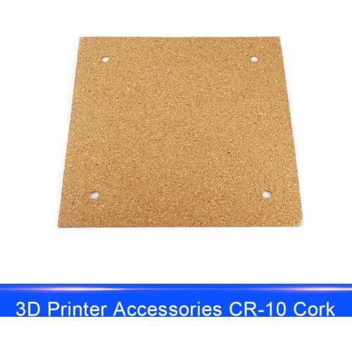 Durable Cork Sheet Adhesive Insulation Plate Compatible 3D Printer Heated Bed CR-10 Ender-3
