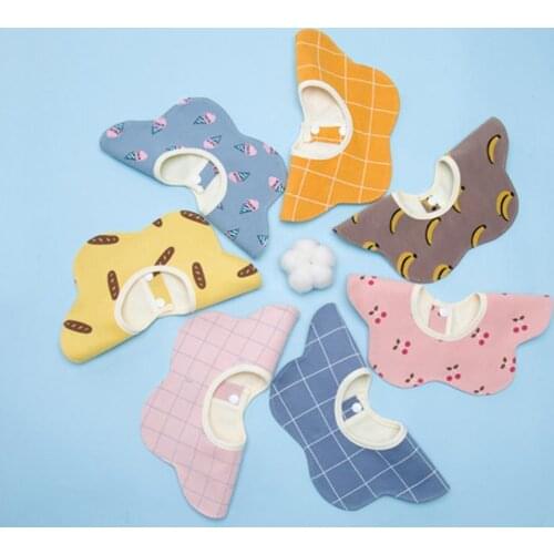 4Pcs Saliva Towels 360 Degree Rotating Waterproof Breathable Baby Petal Bibs for Infant Accessories Kids Accessories
