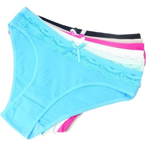 6 Pcs / Lot Womens Panties 2021 Hot Sale Low Rise Cotton Briefs M L XL 9169