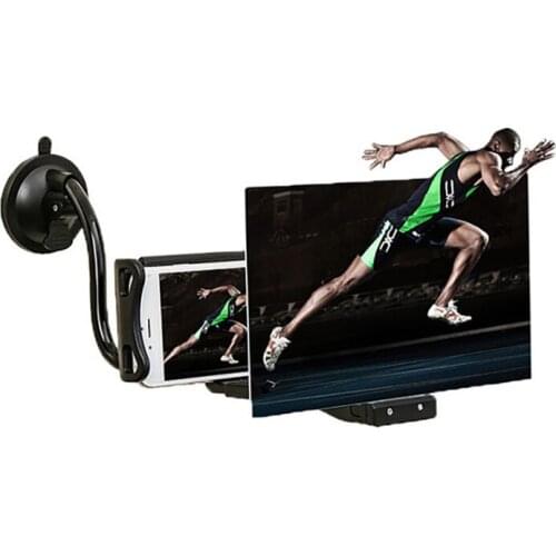 8/12/14 Inch Mobile Phone Screen HD Magnifier Bracket, Eye Protection Video Amplifier Stands, Suction Cup Desk Phone Magnifying