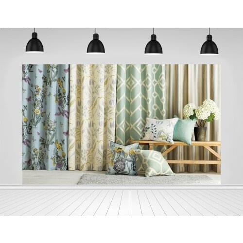 Scopiso Vintage Curtain Pillows Flowers Desk Interior Room Scenic Baby Portrait Photozone Photophone Backdrops Photo Background