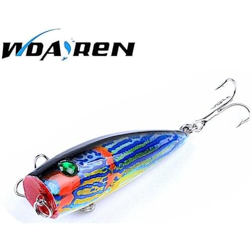 WDAIREN Topwater Fishing Lure 68mm 8.5g Popper lures 3D Painted Hard Bait Wobblers Crankbait Bass Pesca Fishing Tackle FA-432