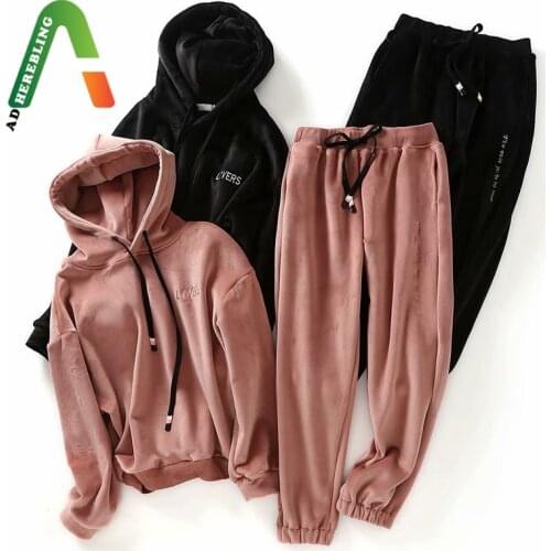 Adherebling Za Woman 2021 Traf 2 Pie Sets Hoodie Sweatshirt Tracksuit Tops + Long Pants Set Autumn Winter Coat Female Outwear