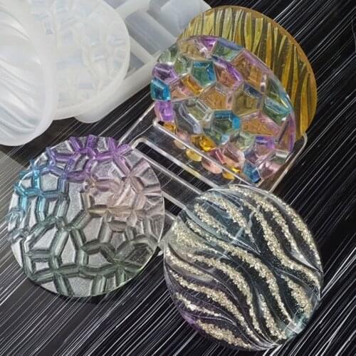 1 Set Coaster+Base Stand Epoxy Resin Mold Cup Mat+Storage Rack Silicone Mould DIY Crafts Ornaments Making Tool