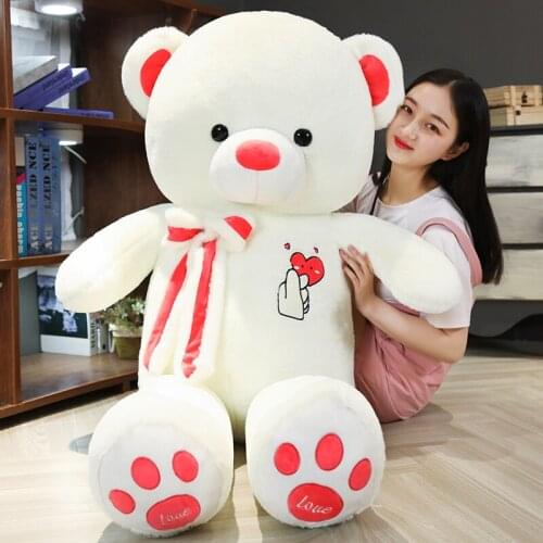 1PC 80cm/100cm Large Size Teddy Bear Plush Toy Lovely Giant Bear Huge Stuffed Soft Dolls Kids Toy Birthday Gift For Girlfriend