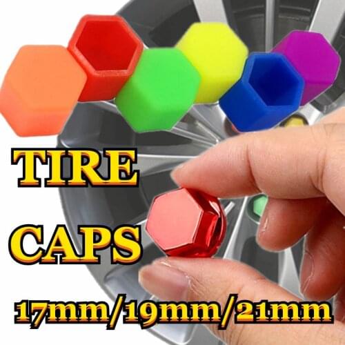 20/30 Pieces 17/19/21mm Car Wheel Nut Caps Protection Covers Anti-Rust Auto Hub Screw Tyre Nut Bolt Exterior Decoration