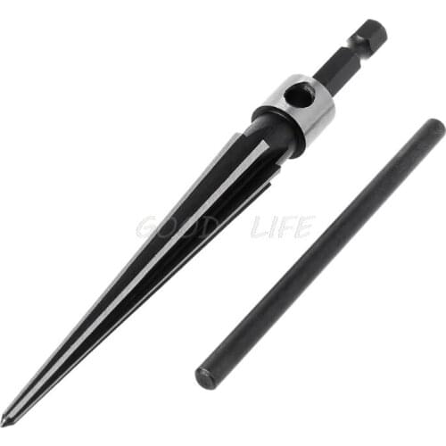 3-13mm Bridge Pin Hole Hand Held Reamer T Handle Tapered 6 Fluted Chamfer Bit Reaming Woodworker Core Drill Cutting Tool