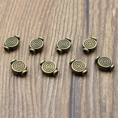 50pcs Metal Spacer Beads Charms for Jewelry Making, Antique Bronze,Small Hole Beads fits DIY Handmade Earring Findings Craft