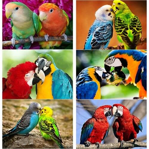 5D DIY Diamond Painting Full Square Round Drill Parrot Diamond Embroidery Animal Cross Stitch Rhinestones Crafts Home Decor Gift