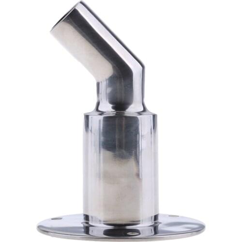 7/8 inch 22mm Boat Heavy Duty Polished Plumbing Pipe Socket Boat Thru Hull Hose Fitting Round Base