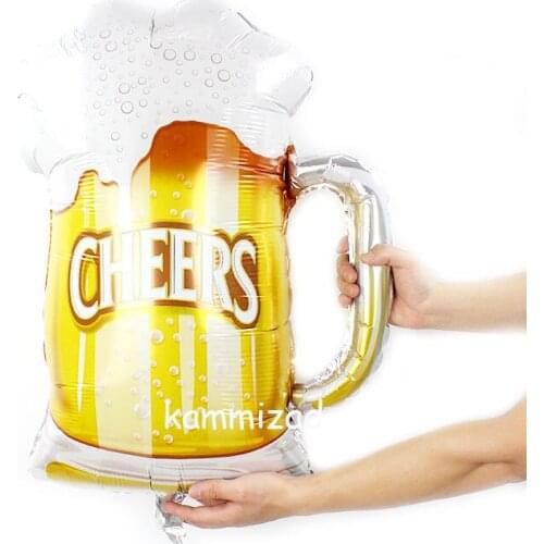 80x62cm 50pcs/lot Big Cheers Beer Mug Cup Foil Air Balloon Birthday Party Decoration Graduation ballons Summer Party Supplies