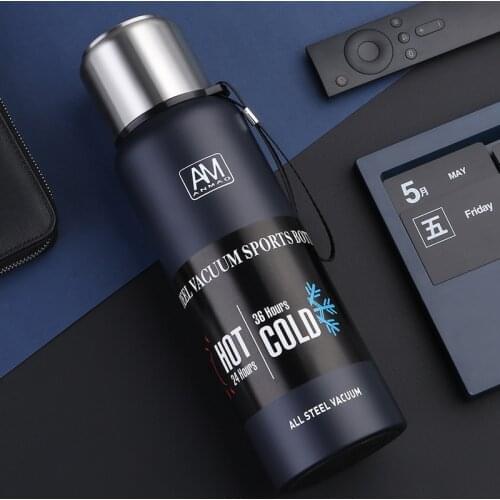 All steel cover large capacity vacuum double layer 304 stainless steel outdoor portable insulation Cup