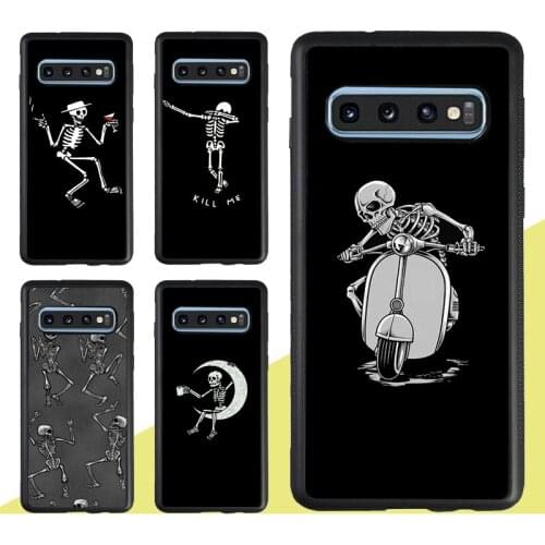 Spooky Skull Funny Dance Skeleton Case For Samsung Galaxy A21S A20e A31 M31 M21 A51 A71 A50 A70 S9 S20 S10 Plus Note 20 Ultra