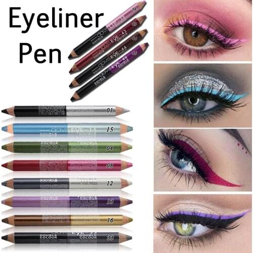 Double-headed Durable Sweatproof Eyeliner Pencil Eye Shadow Pencil lasting Eye Liner Pencil Pigment Waterproof Eye Makeup Tools