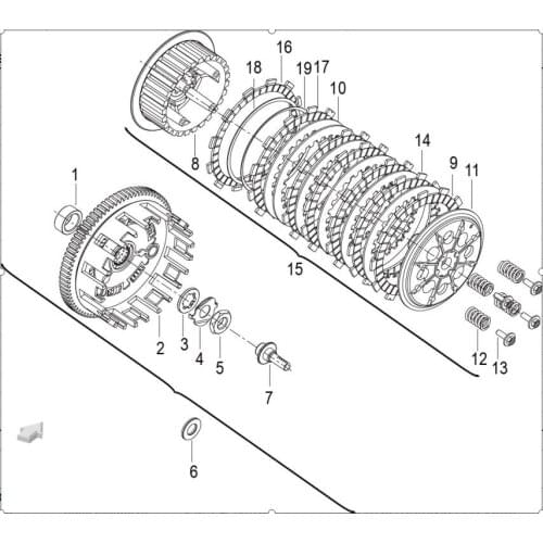 Clutch plate friction plate page of Benelli 302G TNT 302R 300GS