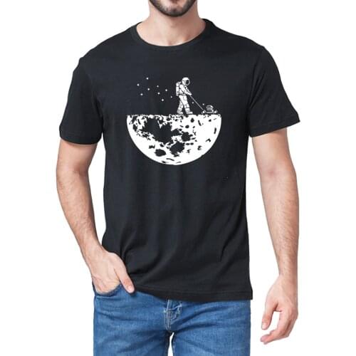 Unisex Cotton Funny Astronaut Space Moon Future Astronaut Summer Mens Short Sleeve Novelty T-Shirt Women Casual Streetwear Tee