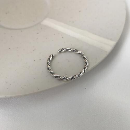 925 Sterling Silver Twisted Cable Wire Weave Designer Fashion Womens Vintage Valentine Love Gifts Rings Retro Single Layer Rings
