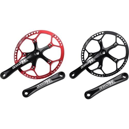 MEIJUN 53T 170Mm Folding Road Bicycle Crankset Hollow Integral Single Chainring Speed Crankset Crank Arm Bike Accessory