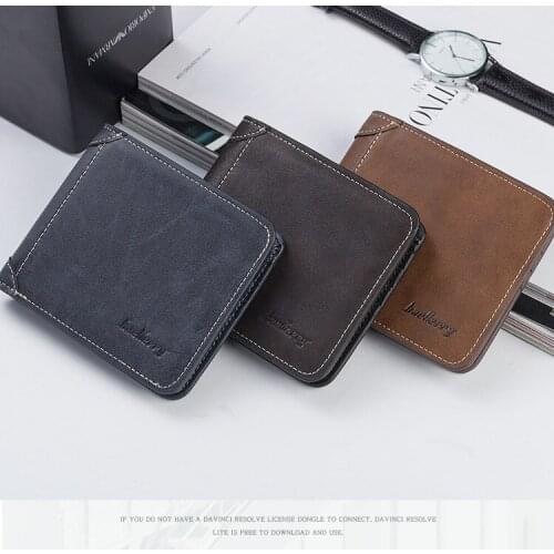 Male Purses Money Clip Credit Card Dollar Price Portomonee Carteria 2021 Vintage Men Leather Brand Luxury Wallet Short Slim