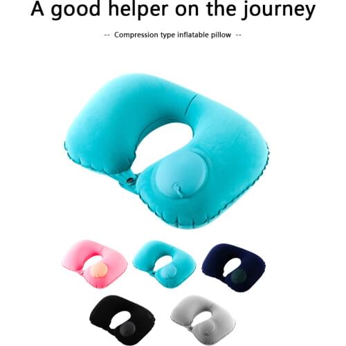 Neck Pillow U Shaped Air Inflatable Travel Pillow Neck Support Home Car Auto Accessories