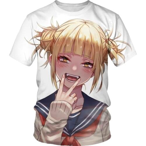 Factory direct fashion mens and womens t-shirts anime beautiful girls printing casual T-shirt mens clothing t-shirt for men