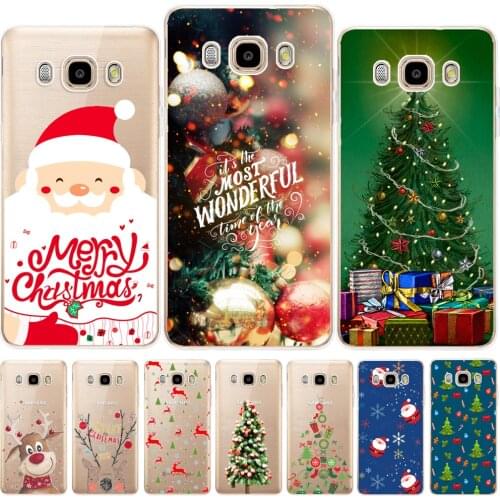 Merry Christmas Soft TPU Cover For Samsung Galaxy J3 J5 J7 2015 2016 2017 J2 Pro J3 J7 J8 J4 J6 2018 J2 J5 Prime Phone Case