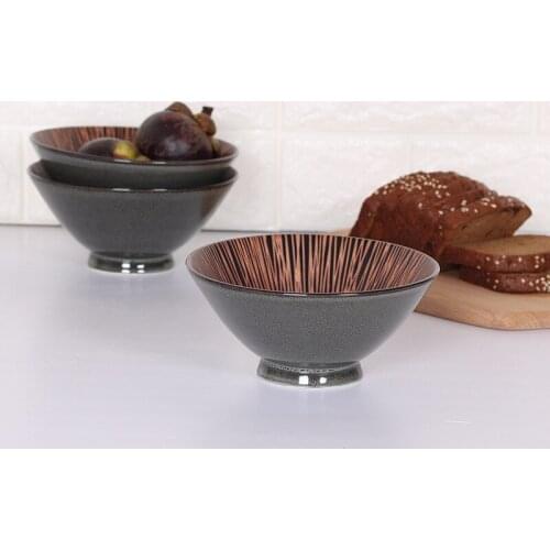 Salad Bowl Japanese And Korean-Style Creative Fashion Ceramic Bowl Soup Bowl Eating Bowl Rice Bowl Japanese Style Household Smal