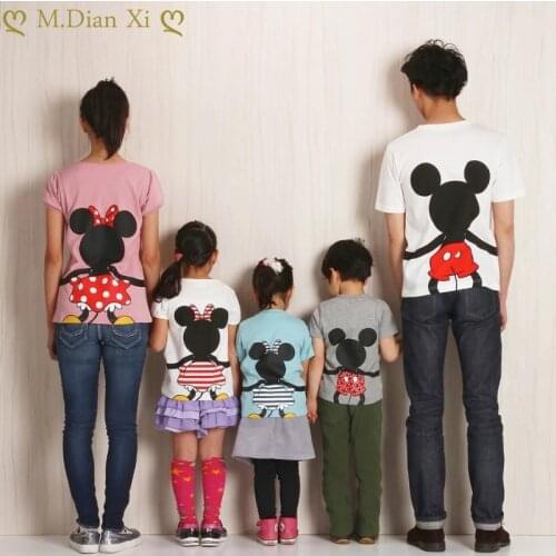 Family Matching Clothing Father Mother Daughter Son Return Cartoon Print T- Shirt Dad Mom and Me Clothes T-Shirt Tops Summer Out