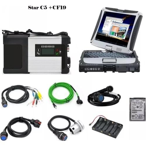 V 2019.12 MB Star SD Connect C5 XENTRY Diagnostic WIFI for Benz Multi-Language With 320GB HDD Full Software With Laptop CF-19