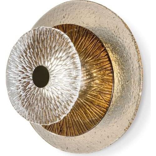 Loft mirror light luminaria led glass ball corridor living room dining room cabecero de cama lampara pared