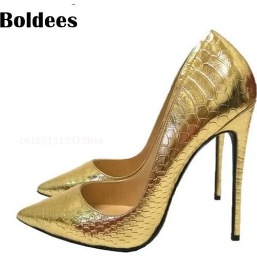 2018 party gold wedding high heel shoes women pointed toe sexy high heels pumps large small size