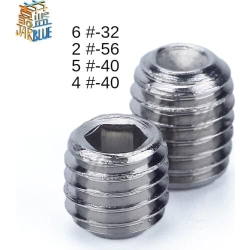 10pcs/lot 2#-56 4#-40 5#-40 6#-32*L1/4 1/8 3/16 5/16 UNC Stainless Steel screws 4#-40 Grub Screws Hex Socket Head Set Screw