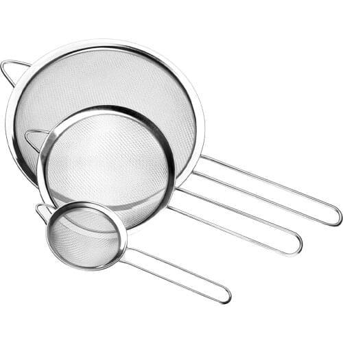 3x Mesh Strainer Colander Oil-Frying Salad BBQ Filter Kitchen Filter