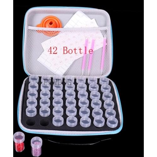 Diamond Embroidery Tools Container Storage Bag Carry Case 42 Bottles Bag Zipper Diamond painting Rhinestone Accessories