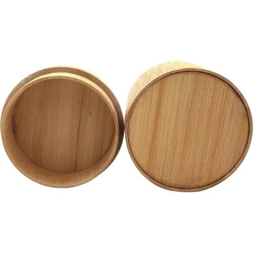 Natural Bamboo Case For Cylinder-shaped Watches Travel Jewelry Box