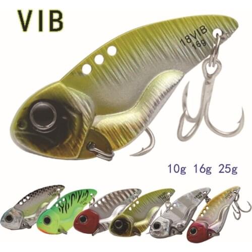 Free Shipping Pesca Fishing Lure Metal Vib Bait 8g 10g 16g 25g Vibrations Spoon Fishing Bass Artificial Hard Bait lure