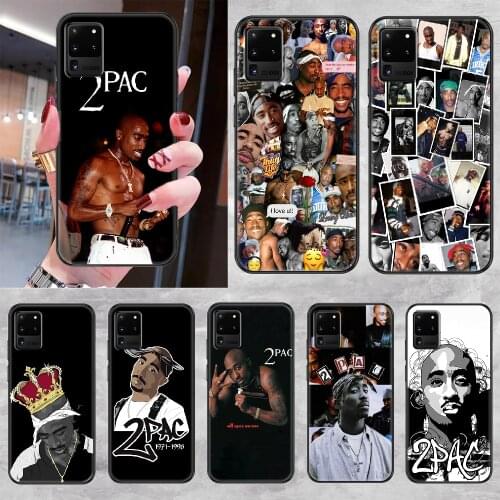 Rapper 2pac Phone case For Samsung Galaxy Note 4 8 9 10 20 S8 S9 S10 S10E S20 Plus UITRA Ultra black art prime silicone