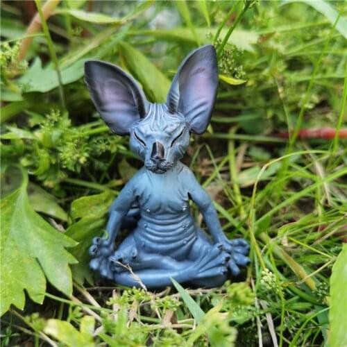 Collectible Figurines Miniature Sphynx Cat Meditate Handmade Decor Animals Figure Toys Animal Model Toy Home Garden Decor