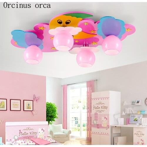 Cartoon creative moon ceiling lamp child bedroom boy girl bedroom lamp modern simple eye protection LED ceiling lamp