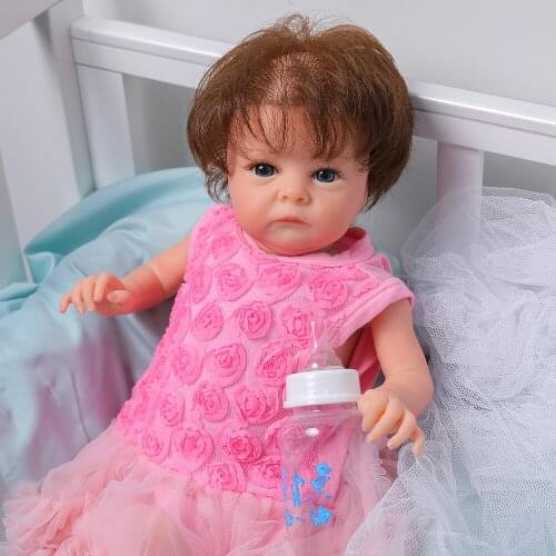 18 Inches Reborn Baby Dolls Tink Vinyl Lifelike Newborn Baby Full Silicone Reborn Doll Toys For Girl Bebe Princess Toddler Gift