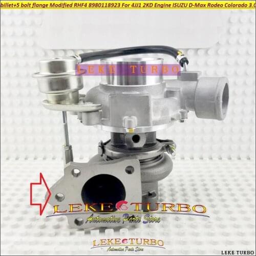 Modified RHF4 44 46mm billet Turbo Turbocharger 5 bolts flange 8980118923 For 4JJ1 2KD Engine For ISUZU D-Max Rodeo Colorado 3.0