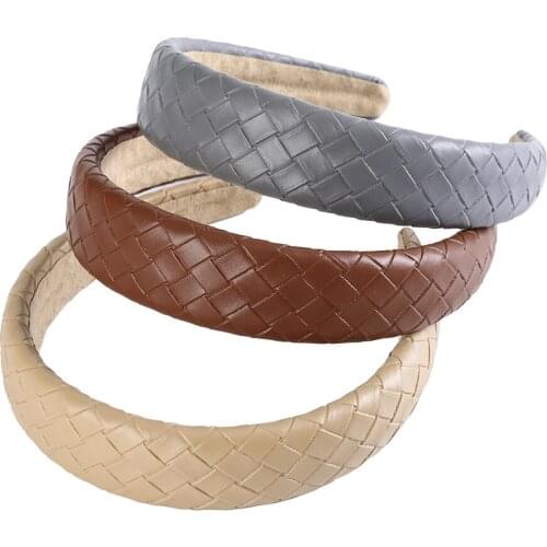 Molans Solid Leather Headband For Women Hiar Bnds Hoop Bezel Hiarbands 2021 New Arrival Hair Accessories Headwear