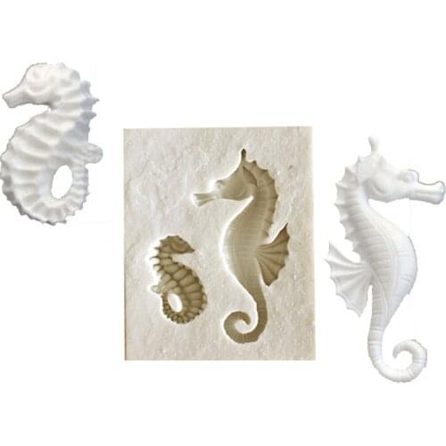 Sea Horse Silicone Fondant Molds Cake Decorating Tools Candy Clay Mold Chocolate Gumpaste Moulds