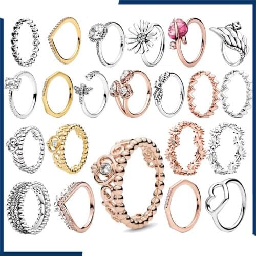 MYBEBOA Women's Silver Rings