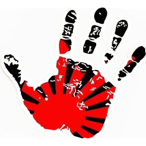 Creative Color Zombie Blood Handprint Car Stickers PVC Personality Fashion Body Windows Beautifully Decorated Waterproof Decals