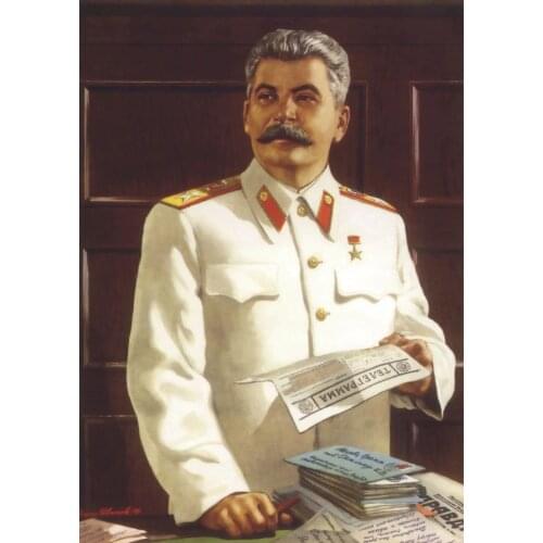 Special offer # TOP art - soviet Russia leader Joseph Vissarionovich Stalin portrait print art painting on canvas GOOD Quality