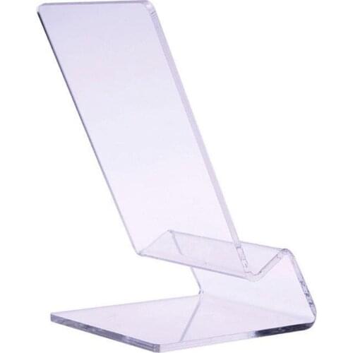 Transparent Cell Phone Holder Acrylic Display Stand Clear Rack Stand for Cell Phone Display For Samsung Huawei Xiaomi iphone