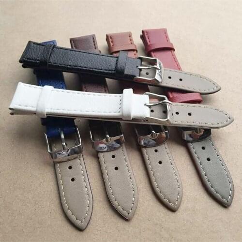 14mm 16mm 18mm 20mm 22mm Vintage Cowhide Watch Band Genuine Leather Straps Stainless Steel Buckle Clasp Watch Accessories