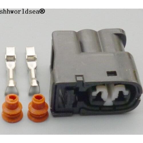 Shhworldsea 1set 2 pin female injector auto connector 90980-11246 7283-8225-30