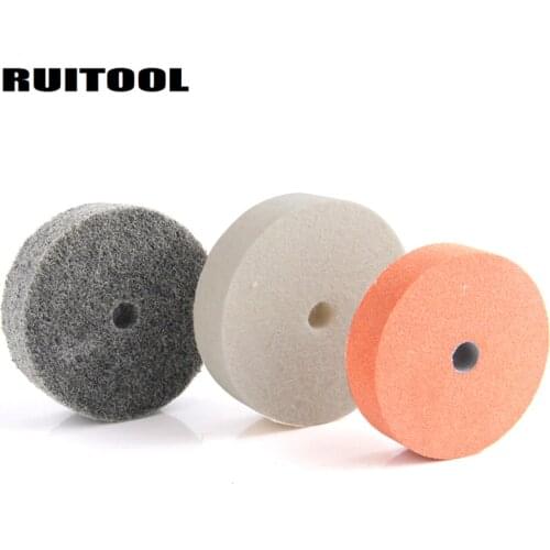 3inch Grinding Wheel Polishing Pad Abrasive Disc Stone Nylon Wool Wheel For Metal Ceramic Bench Grinder Rotary Tool 3pcs